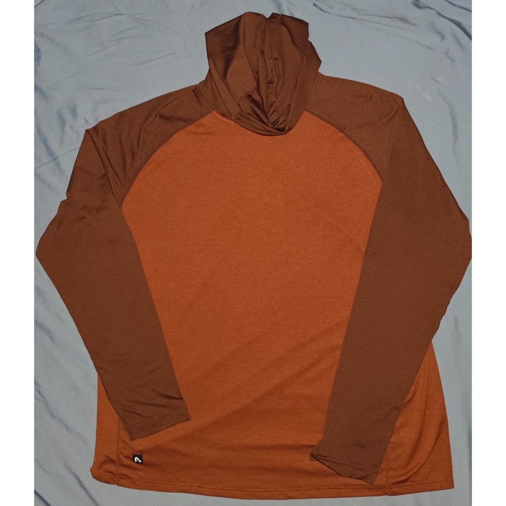 Flylow Orange Hoodie‎ Fly Mens 2XL Long Sleeve Bandit Hooded Layer Shirt